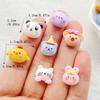 20pcs Kawaii Shiny Cute Cartoon Bear, Rabbit, Cat Flat back Resin Scrapbook Figurines DIY Home Decor Crafts