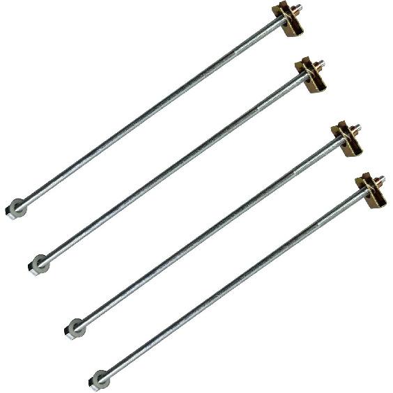 Pair Battery Strap Hold Down Kit for 1997-2002 Dodge Ram 1500 2500 3500, Battery Hold Down Bracket with Bolt and Nut 55275220 55235142