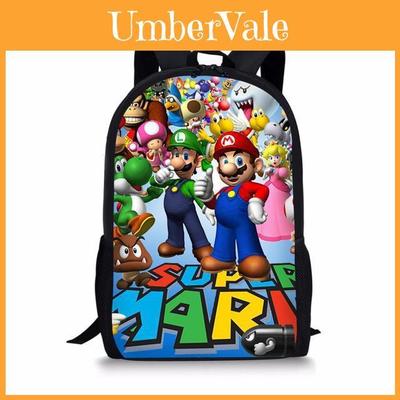 Super Mario Kids Backpack With Breathable Oxford Fabric For Elementary School Students