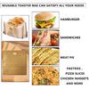 Non Stick Toaster Bags Reble and Heat Resistant Easy to Clean,Perfect for Grilled Cheese Sandwiches (10)