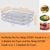 Air Fryer Universal Accessories Metal Oven Air Fryer Racks For Baking Stackable Grill Skewer Rack Fit All Airfryer 4.2Qt - 6.8Qt