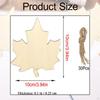 30 Pieces Wood Maple Leaves Cutouts Christmas Tree Ornaments Pendants Tags Unfinished Wooden