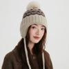Printed Fair Isle Style Beanies Wool Ear Protection Hat Casual Jacquard Knitted Hat  Girls