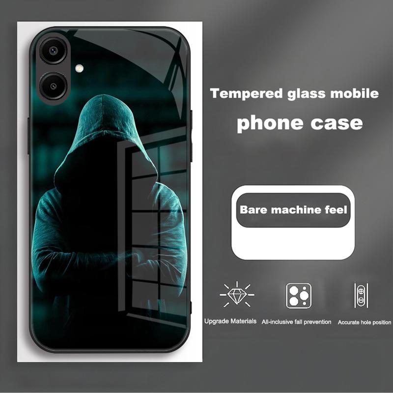 Shockproof Tempered Glass Case For Samsung Galaxy A56 A36 A26 A16 A06 5G Phone Back Cover Luxury Shell Coque Full Lens Protector