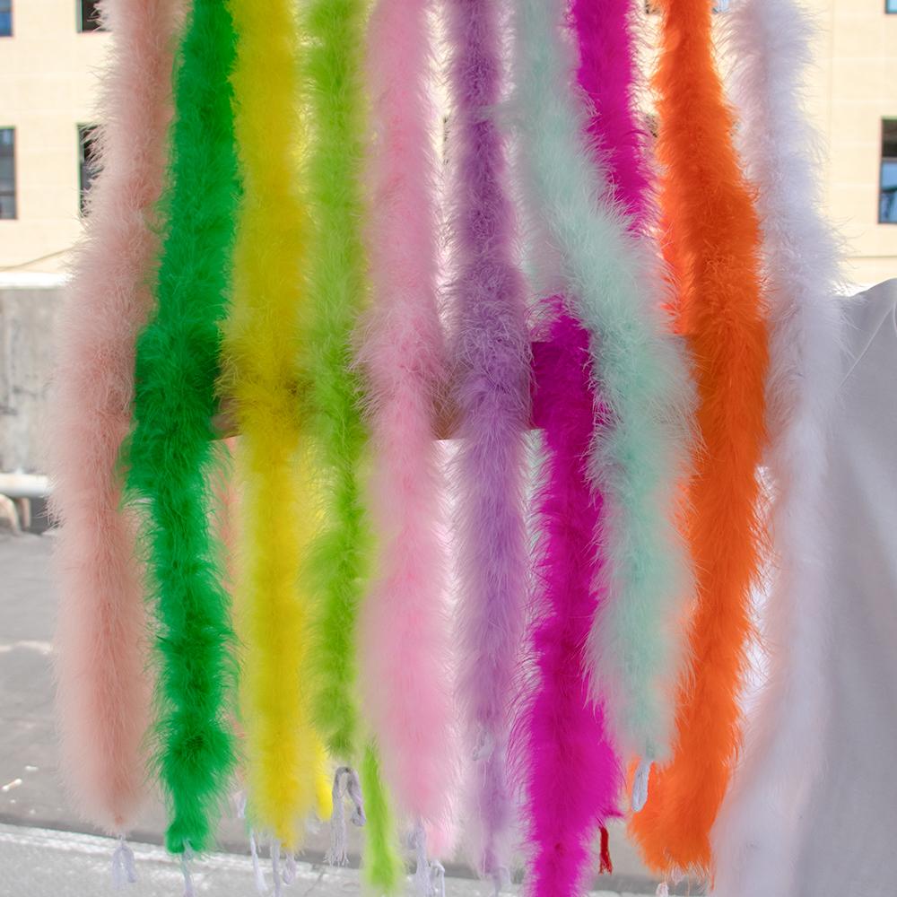 2M Turkey Marabou Feather Boa 11-50g for Scarf Clothing Christmas tree Decor Shawl Craft Costume Wedding Dress Plume Accessories