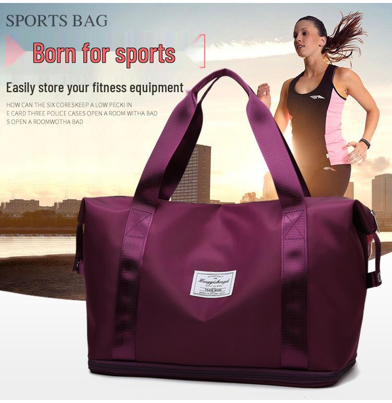 Foldable Large Capacity Travel & Fitness Bag with Wet/Dry Separation