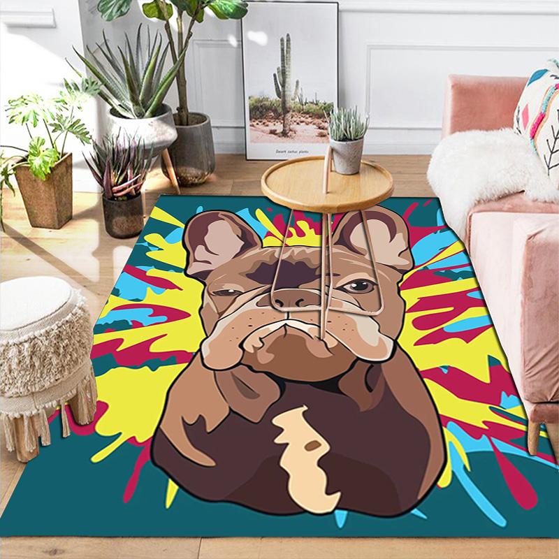 French Bulldog Rug Floor Mat for Living Room or Bedroom Soft and Comfortable Carpet a Gift for Birthday and Holiday.MFF0918610