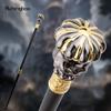 Golden Black Luxury Flower Handle Fashion Cosplay Walking Stick  Party Decorative Cane Elegant Crosier Knob Walking Stick 92cm