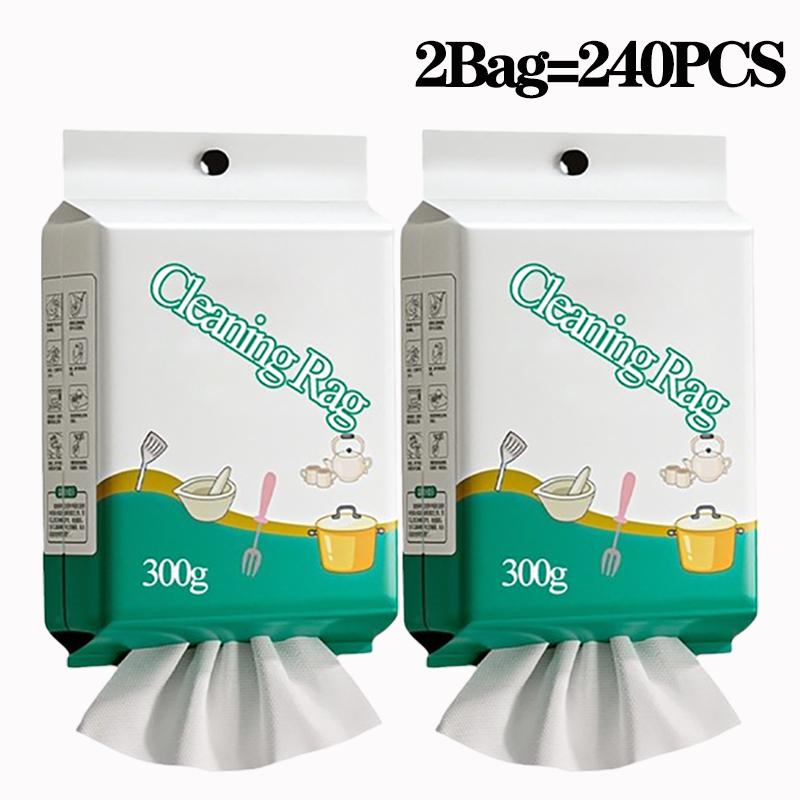 Kitchen Disposable Wipes Hanging Kitchen Wipes Reusable non-woven cleaning cloth Household Dishcloths Paper Towels Cleaning Pads