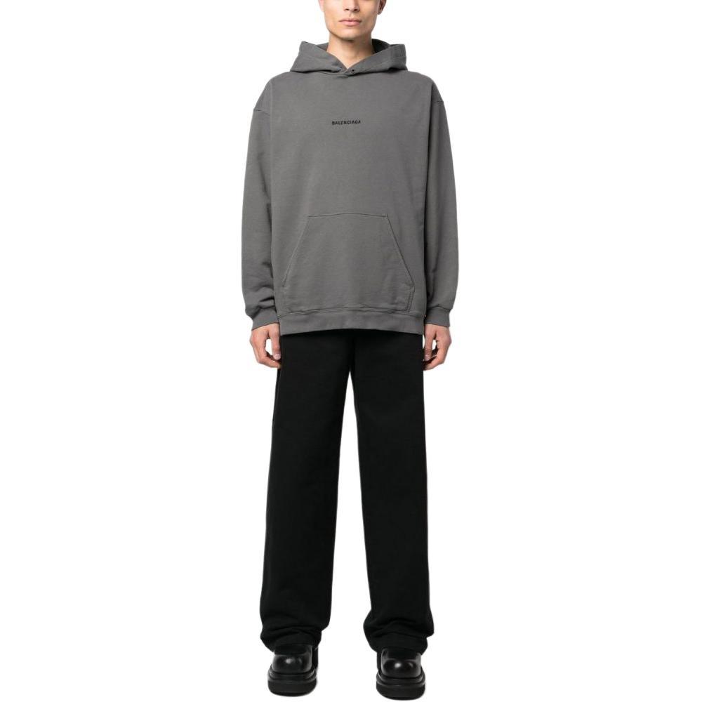 Balenciaga Back Hoodie Medium Fit 'Grey' Men's 600583TNVH11227