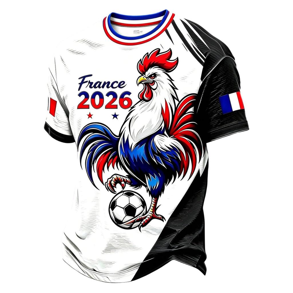 Men's Classic Crew Neck Short Sleeve T-Shirt Soccer Graphic Print Lightweight Casual Top for Everyday Wear
