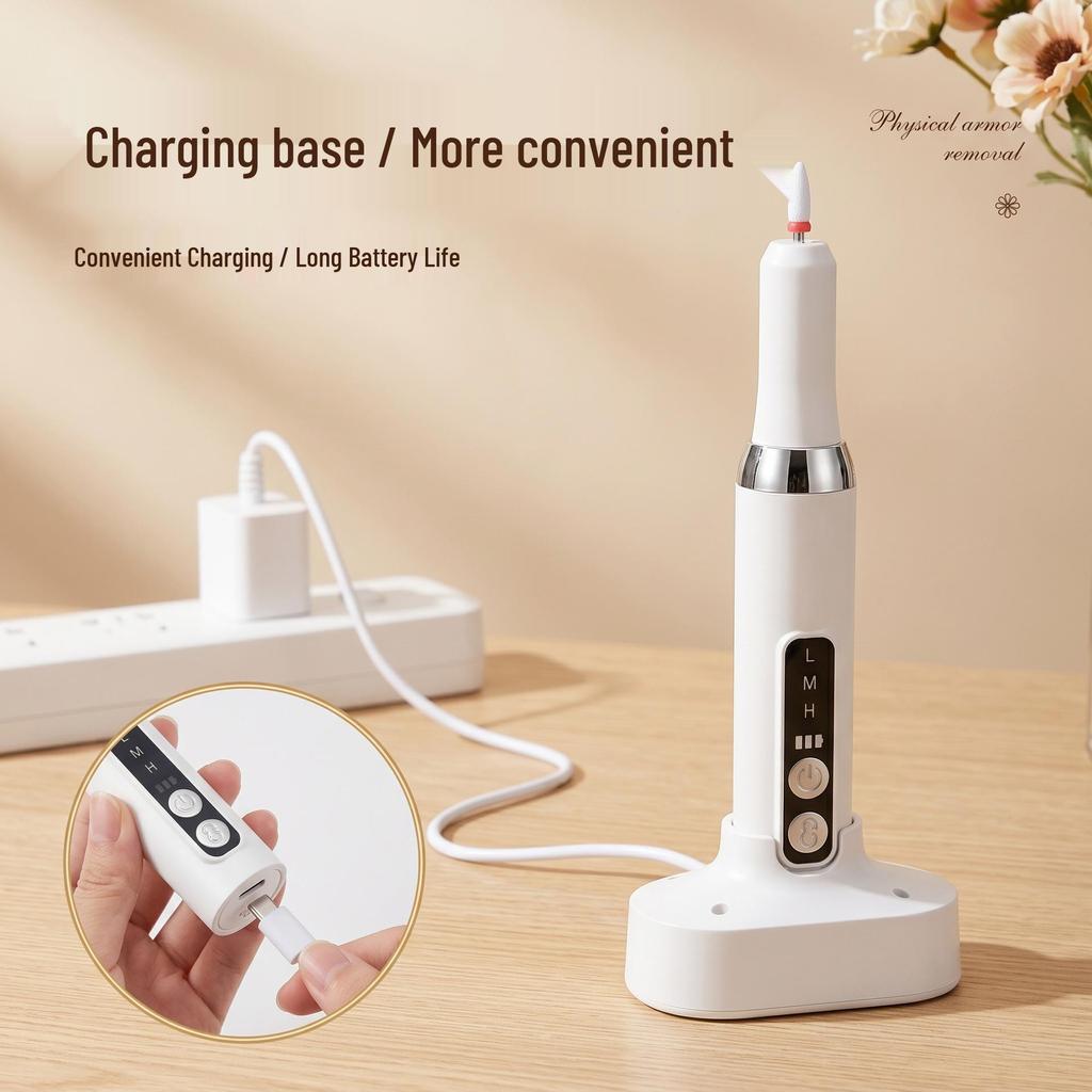 Portable Rechargeable Nail Grinder & Polisher Set - 1.8W Pen-Style Tool for Manicure & Dead Skin Removal