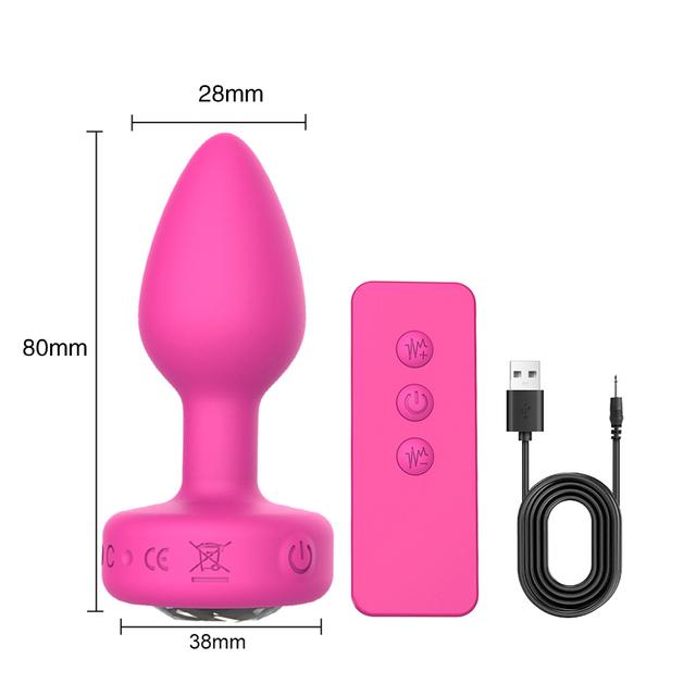 Anal Plug Vibrator for Men Butt Plug Portable Massager Wireless Remote Control Dildo Vibration Sex Toys for Male Adult Toys