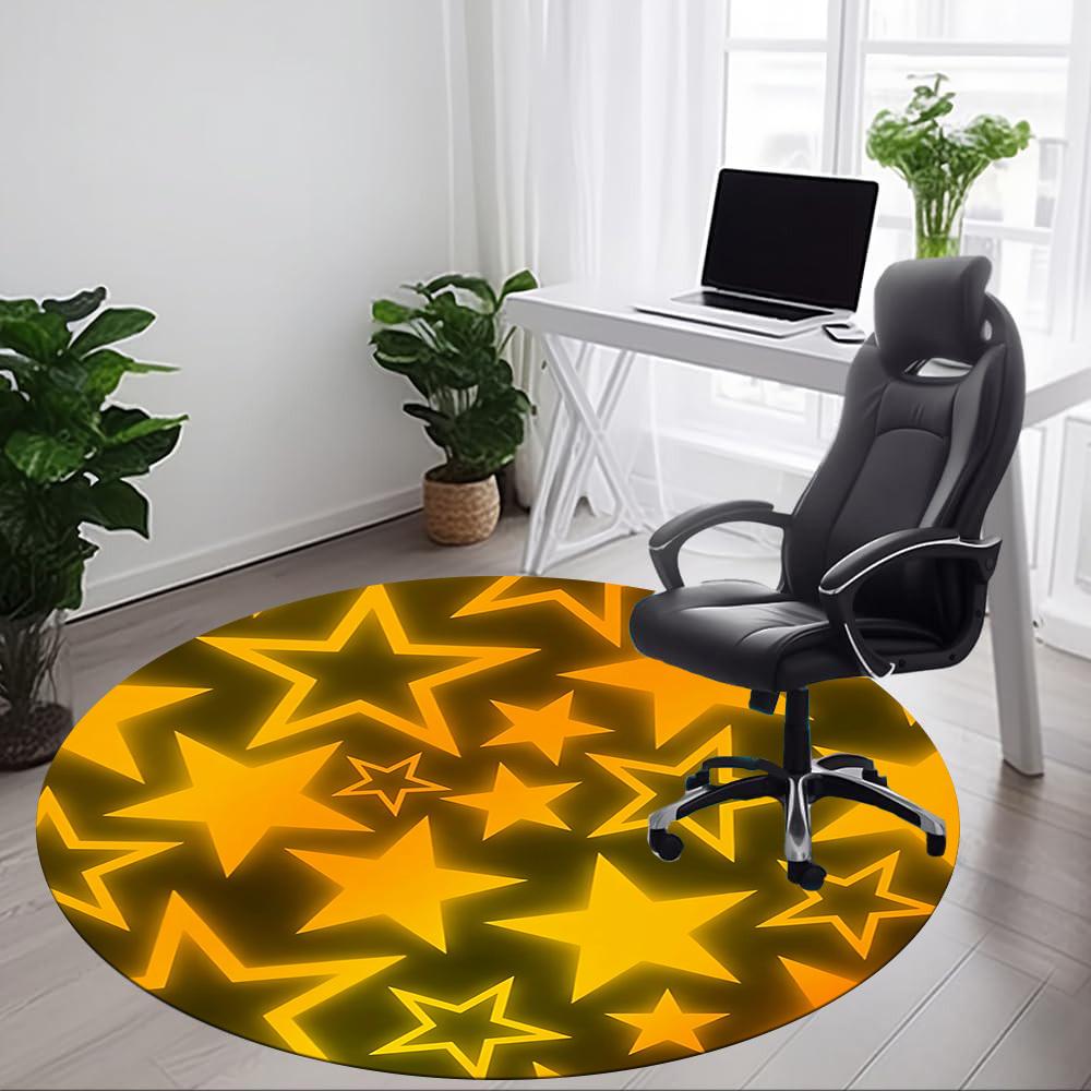 1pc Starry Night Pattern Chair Carpet for Office, Non-slip, Soft and Durable Office Rug, Perfect for Office yy251227129