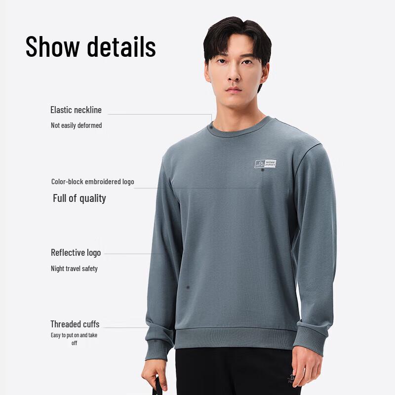 Pelliot Men's Loose Crew Neck Sweatshirt 11413701