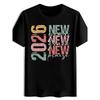 New Year New Grace New Praise Print T-Shirt, Summer, Versatile, Sports, Trendy T-Shirt, Round Neck Short Sleeve T-Shirt