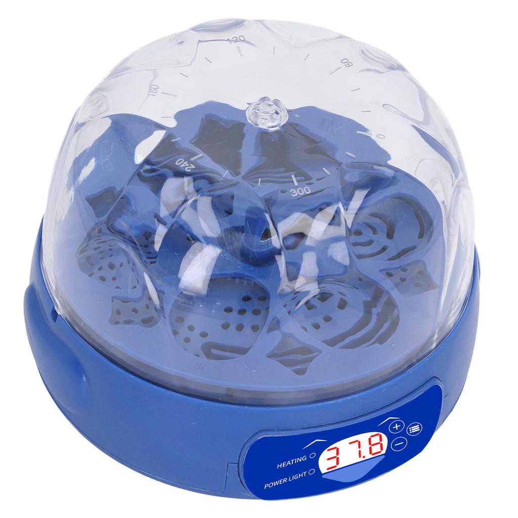 Eierinkubator 6 Eier 15W Blau mit automatischem Wender Eierkerze Display Temperaturregelung Geflügelbrutmaschine