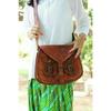 10''Goat Leather Bag Genuine Purse Handbag Shoulder Real Brown Women's New