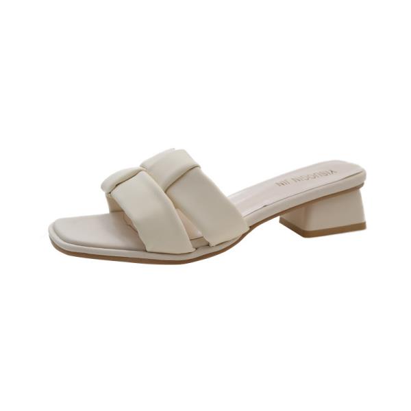 Fashion Shoes Low PU Rubber Rome Hoof Heels Fabric Low Shoes PU Rome Hoof Heels Fabric