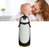 Water Bottle Penguin Design Heat Insulation 300ml Portable Water Cup for Outdoor Black