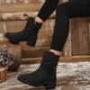 New Belt Buckle Vintage Martin Boots 2025 Winter Thick Heel British Style Strap Plus Size Boots for Women