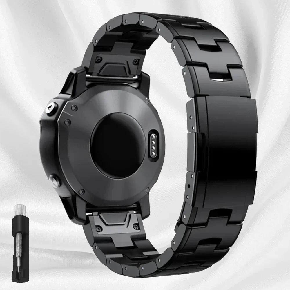 Rychloupínací náramek z titanové slitiny pro Garmin 22mm 26mm Fenix 7X 6X 7 6 Descent MK1 MK2 Epix Gen 2 Řemínek Náramkové doplňky