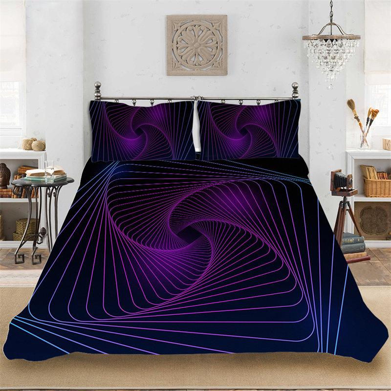 Geometric Duvet Cover Set Psychedelic Swirl Eyes Bedding Set Microfiber Colorful Abstract Pattern Quilt Cover With Pillowcases