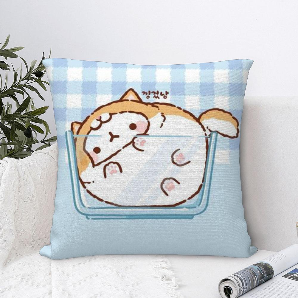 Мультяшная наволочка на подушку M-MolangS с кроликом, декоративная для дивана, для дома, с двусторонней печатью, из короткого плюша, чехол для подушки, наволочка для диванной подушки 16x16Inch