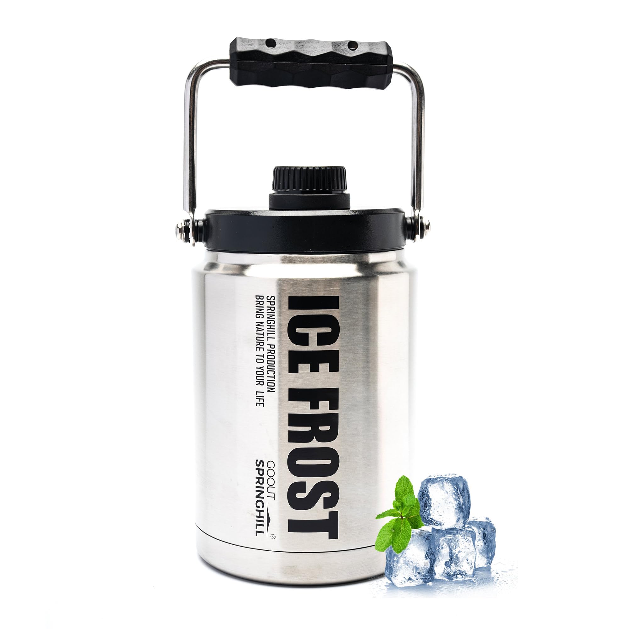 

Springhill 2L Vacuum Insulated Ice Ice Ice Stainless Large Wide Ideal for Camping and Outdoor Activities Bucket, Jug, Container, Steel, Cold/Hot