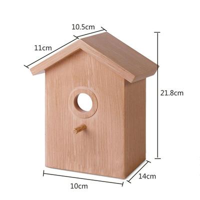 Venkovní dřevěná DIY ptačí budka klec krmítko pro ptáky s přísavkou Dekorace na okno