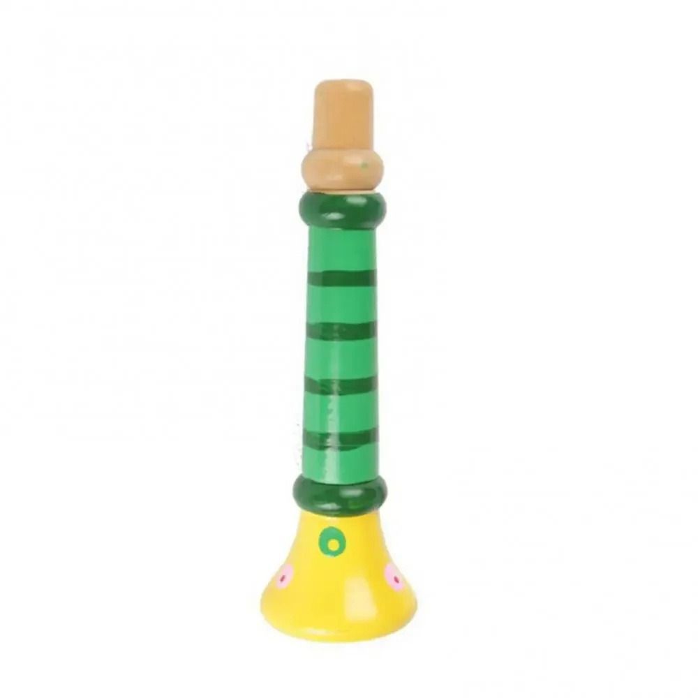 Montessori Wooden Trumpet Sound Training Games Random Color Children Horn Early Educational Cartoon
