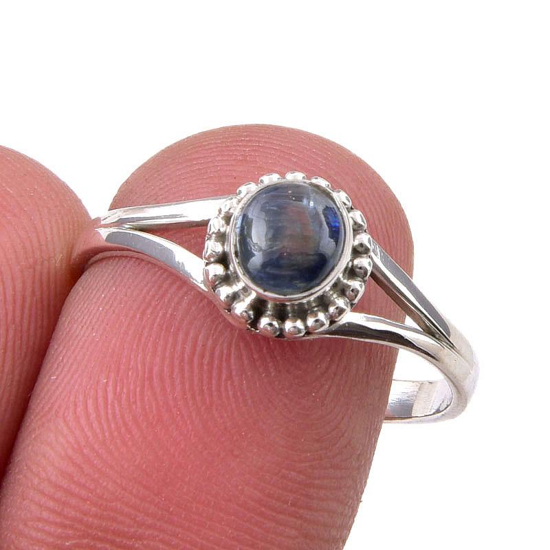 

Natural Kyanite Gemstone Handmade 925 Sterling Silver Jewelry Ring Size 9 m6K90