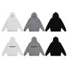 Unisex Winter Printed Hooded Fleece-Lined Sweatshirt Loose Fit Streetwear Casual Long Sleeve Top