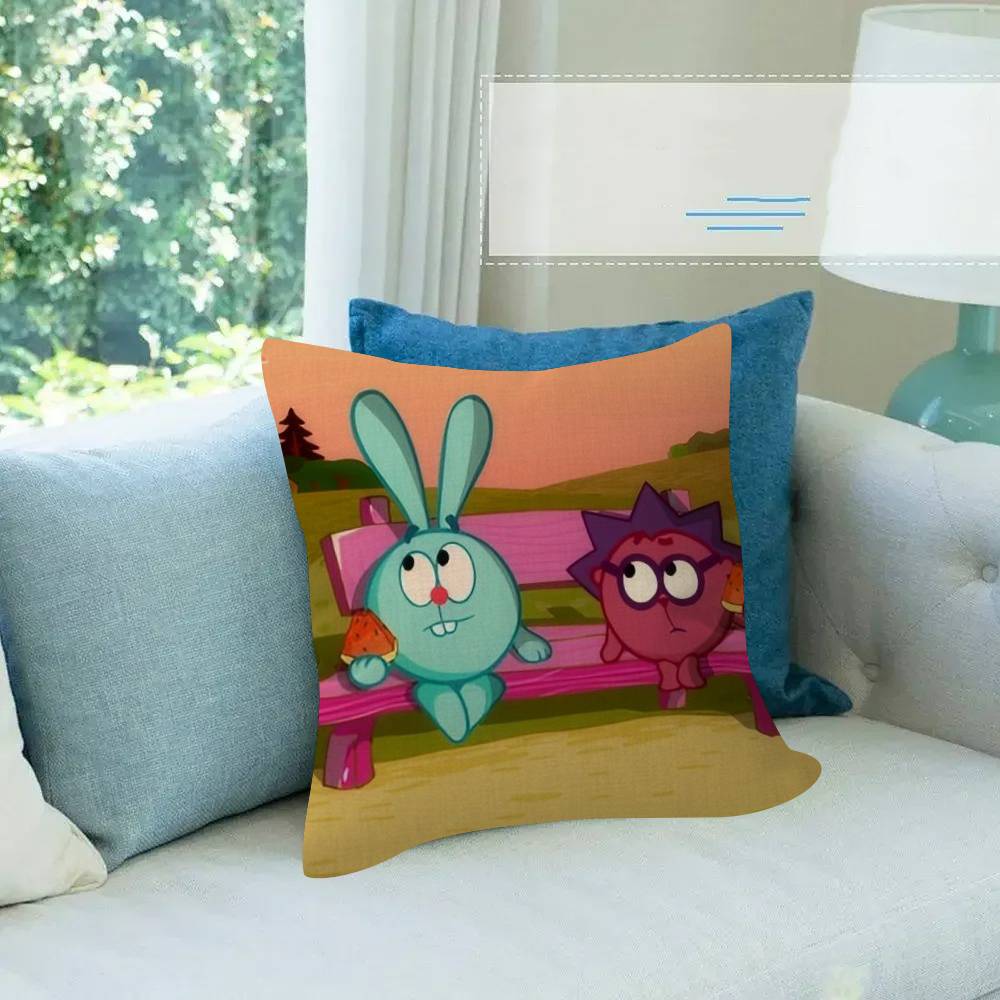 Cuscino Rettangolare Divertente Cartone Animato Carino kKikoRiki Smeshariki Chiko Copricuscino Decorativo Federa per Cuscino Custodia per Cuscino Stampata per Divano