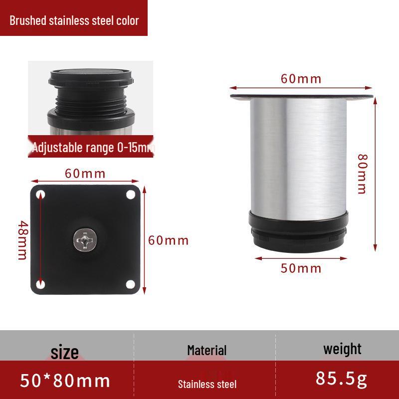 Adjustable Stainless Steel Table & Sofa Legs - Minimalist Furniture Support