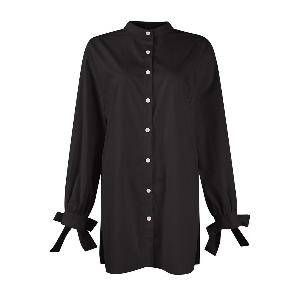 Women's Casual Fashion Solid Color Single Breasted Cardigan Long Sleeved T-Shirt Shirt Jacket