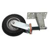 Gate Wheel 8 Inch Grey High Strength Steel Spring Cushioned Caster Wheel for Home and Garden
