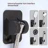 Wall Mount Shower Head Holder Strong Adhesive Residue Free Removable Waterproof ABS Bracket for Bathroom Use