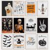 Halloween Gallery Spooky Ghost Poster Drinking Skeleton Art Print Scary Pumpkin Canvas Painting Wall Picture Living Room Decor