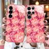 Stylish Pink Love Petal fashion phone cases mobile phones Glass phone case for Samsung Galaxy S26 S25 S24 S23 S22 FE Ultra Plus
