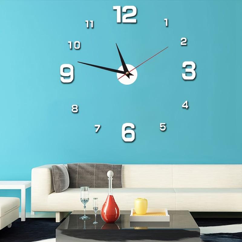 

Modern Silent Luminous Wall Clock - Self-Adhesive, Acrylic Mirror Design , Battery Operated (AA Battery Not Included)