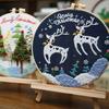 Handmade Christmas Embroidery Kit Reusable Needlepoint Kit  Embroidery Beginners