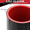 ID 2.5Inch 4-Ply Straight Coupler Silicone Hose 5Mm Thickness 8Inch Length With 2 X Stainless Steel T-Clamps (2.5Inch(63Mm))