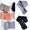 Solid Color Knitted Scarf with Button Closure Fashion Crossed Neck Gaiter Outdoor Neck Wrap Accessory for Winter Warmth