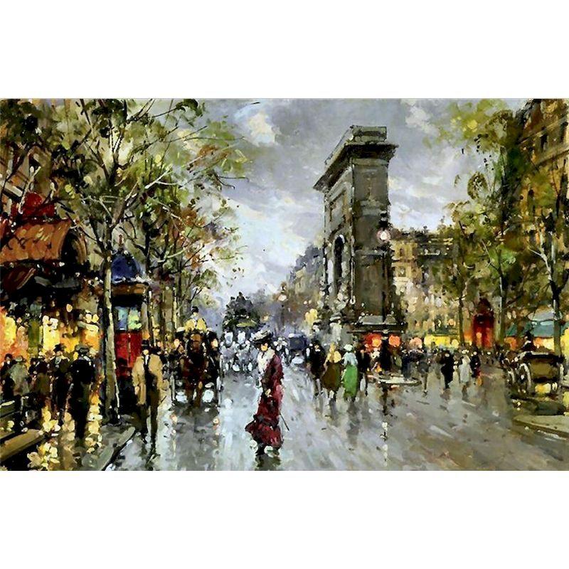 

GATYZTORY Frame Diy Painting By Numbers Kit Street Scenery Drawing By Numbers For Adults Pictures By Numbers Figures On Canvas 20x30cm No Frame рожевий