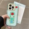 Wave Jelly Two-in-one New Mobile Phone Case Holder for IPhone16 Transparent Color Border Caseti
