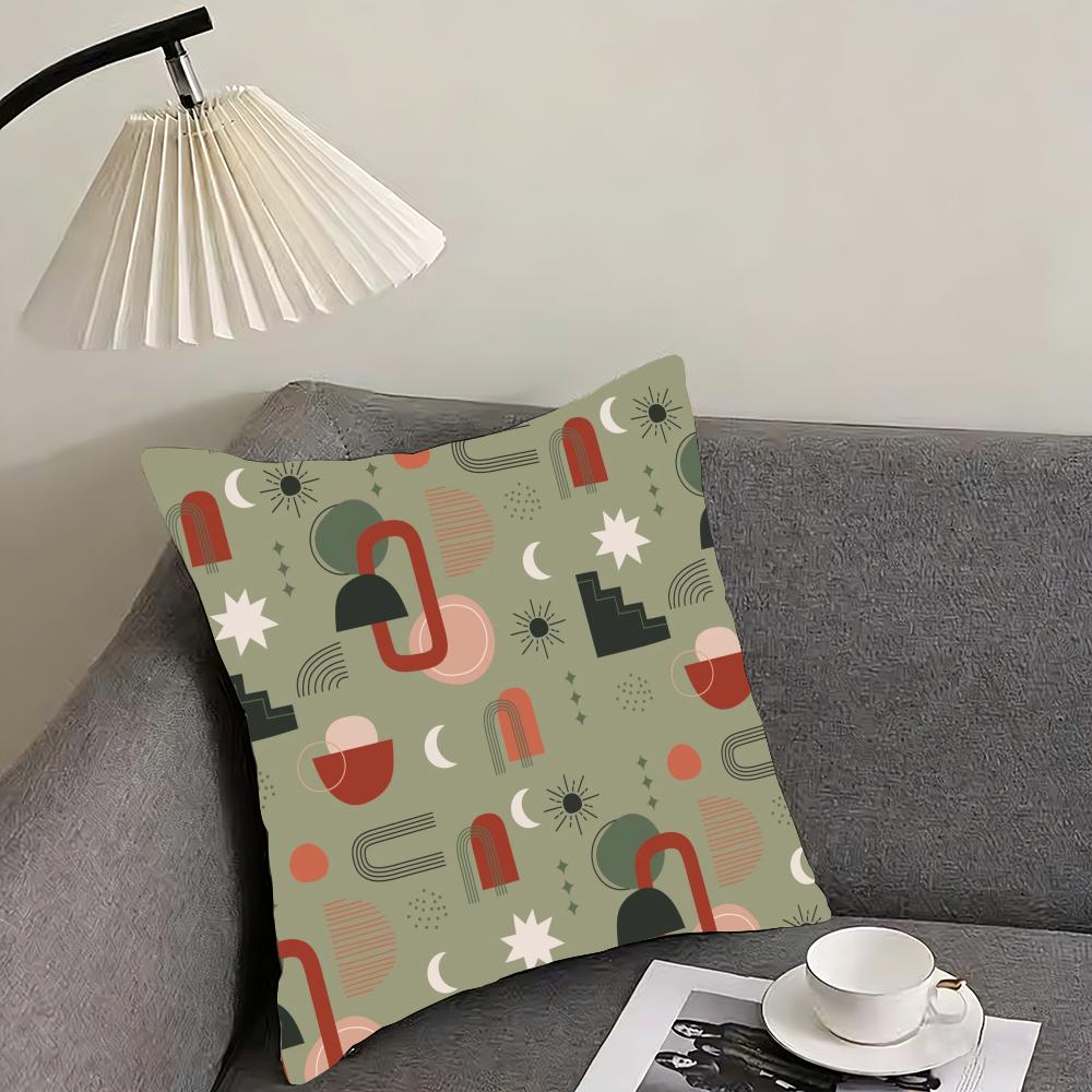 boho plant nordic Cushion Cover Reversible Plush Pillow Cover – For car, sofa, bedroom, perfect as a gift.