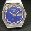 AUTOMATIC VINTAGE SEIKO 5 JAPAN MENS BLUE COLOR DIAL WATCH A701478-5 R206b-a701478