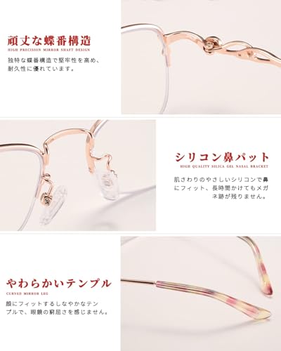 [GO!GRM] Elegant Reading Glasses, Progressive Multifocal Lenses, Blue Light Blocking, UV Protection, Focusing Lenses, Progressive Focusing, Stylish Se