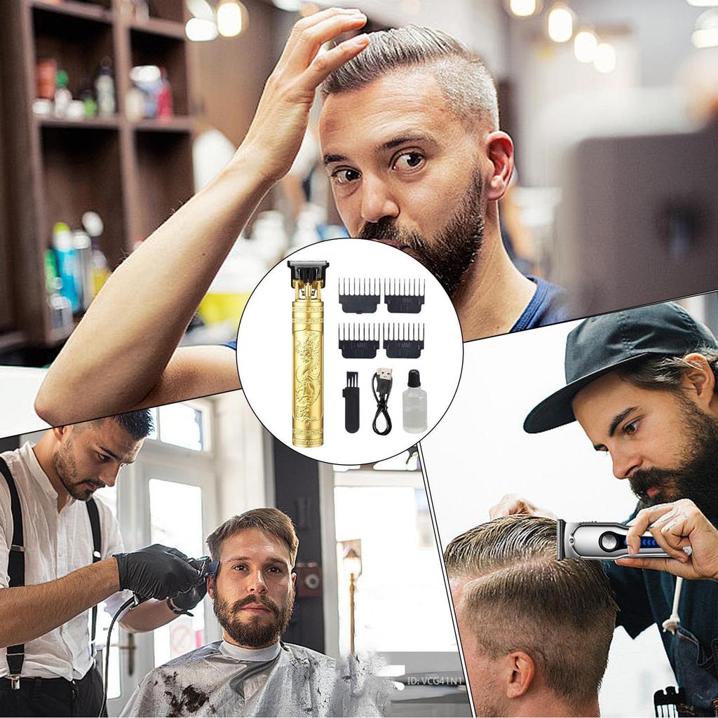 Barber Cordless Hair Trimmer Precision Gapped Carving Clipper Professional Electric Finish Cutting Machine